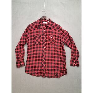 Wrangler Wrancher Shirts Buffalo Plaid Heavyweight Pearl Snap Flannel; Men's 2XT